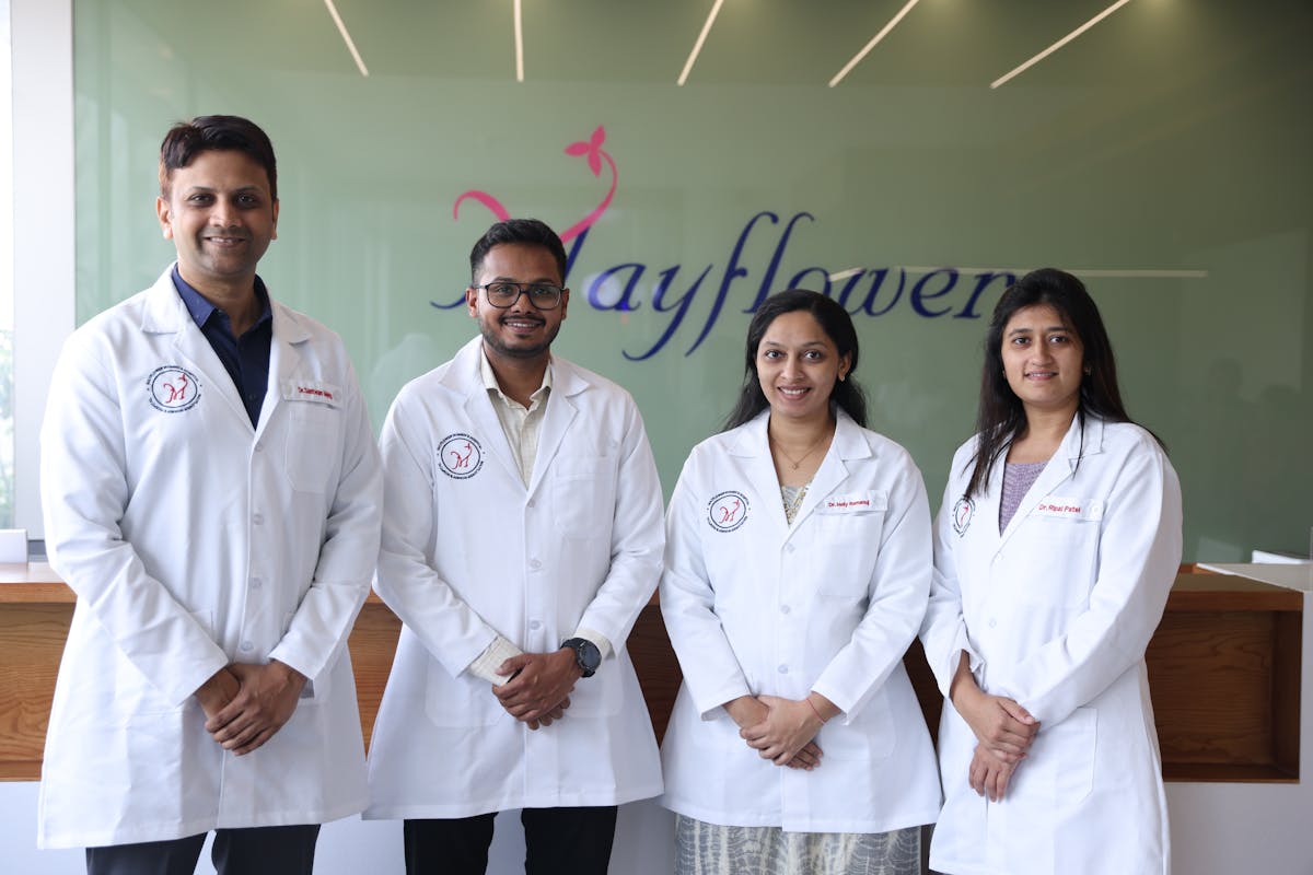 Indian healthcare team at a clinic — multi-branch DSO context (Ahmedabad)